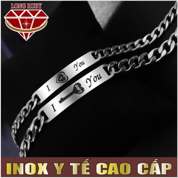 LẮC CẶP INOX VK CK Ý NGHĨA KHÔNG ĐEN | LẮC TAY CẶP INOX Chữ CK, VK