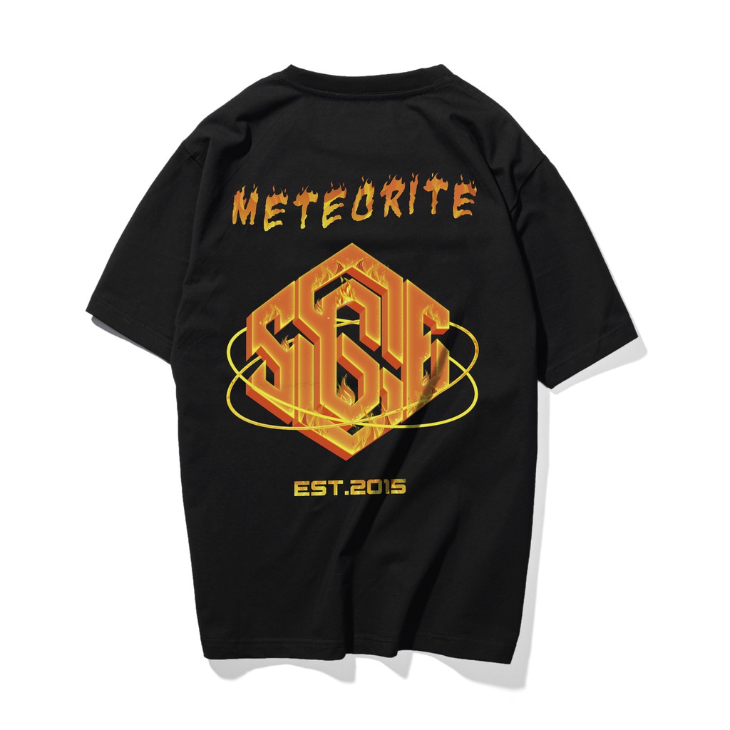 Áo phông tay lỡ Meteorite SGES form rộng unisex nam nữ streetwear