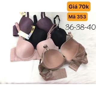 Áo ngực gấm quả to 3 móc đệm mỏng