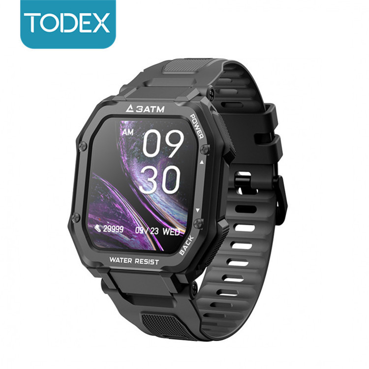 TODEX NEW C16 Outdoor Smart Watch 1.7 inch Square Screen 3ATM Waterproof Long Standby Watches