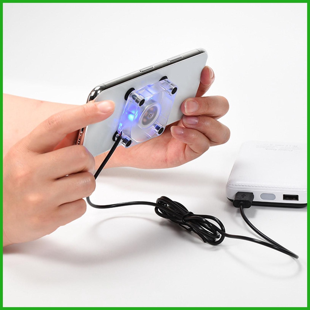 Quạt Tản Nhiệt Sạc Cổng USB Gắn Điện Thoại Di Động Tiện Dụng