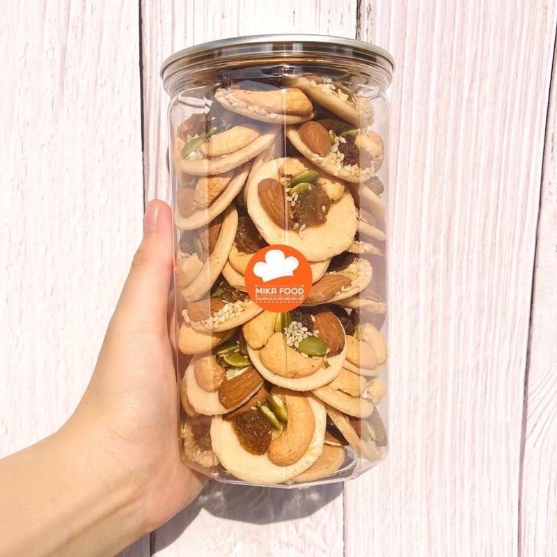 Bánh Đồng Tiền Mix Các Loại Hạt❤️Siêu Đặc Biệt❤️ Healthy Cùng Các Loại Hạt-Hũ 300gr_Ăn Vặt CemLYHN | BigBuy360 - bigbuy360.vn