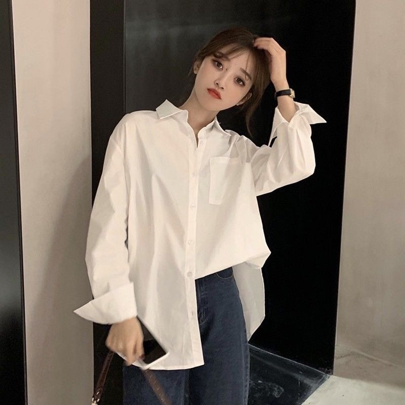 Áo Sơ Mi Nữ Dài Tay Cổ Bẻ Thời Trang Hàn