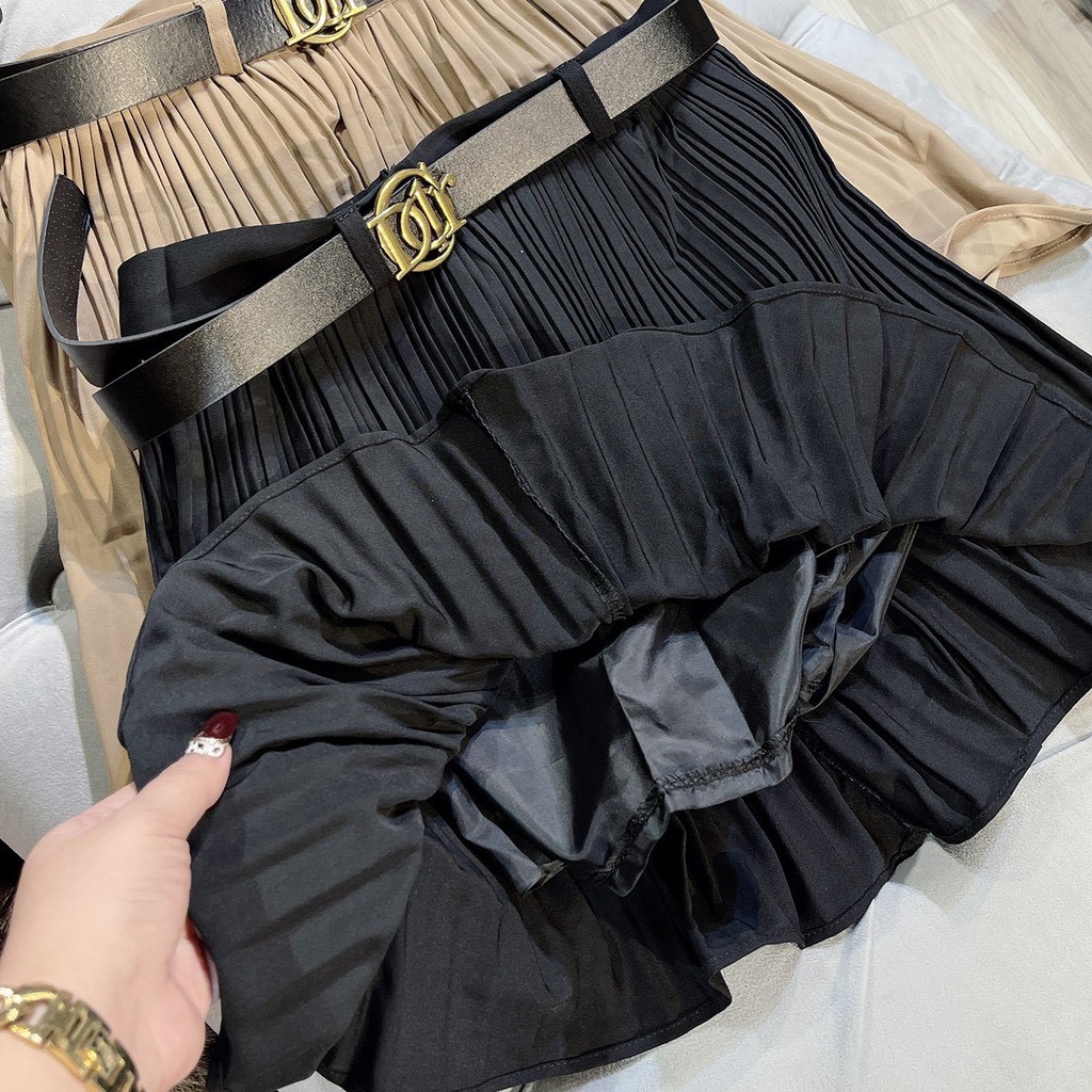 Chân Váy Ngắn Xếp Ly Nhỏ 2 Màu Kèm Đai Cao Cấp Loại 1 Freeship,Chân Váy Xòe Xếp Ly Siêu Xinh Đi Chơi Sang Chảnh QC Mới | BigBuy360 - bigbuy360.vn
