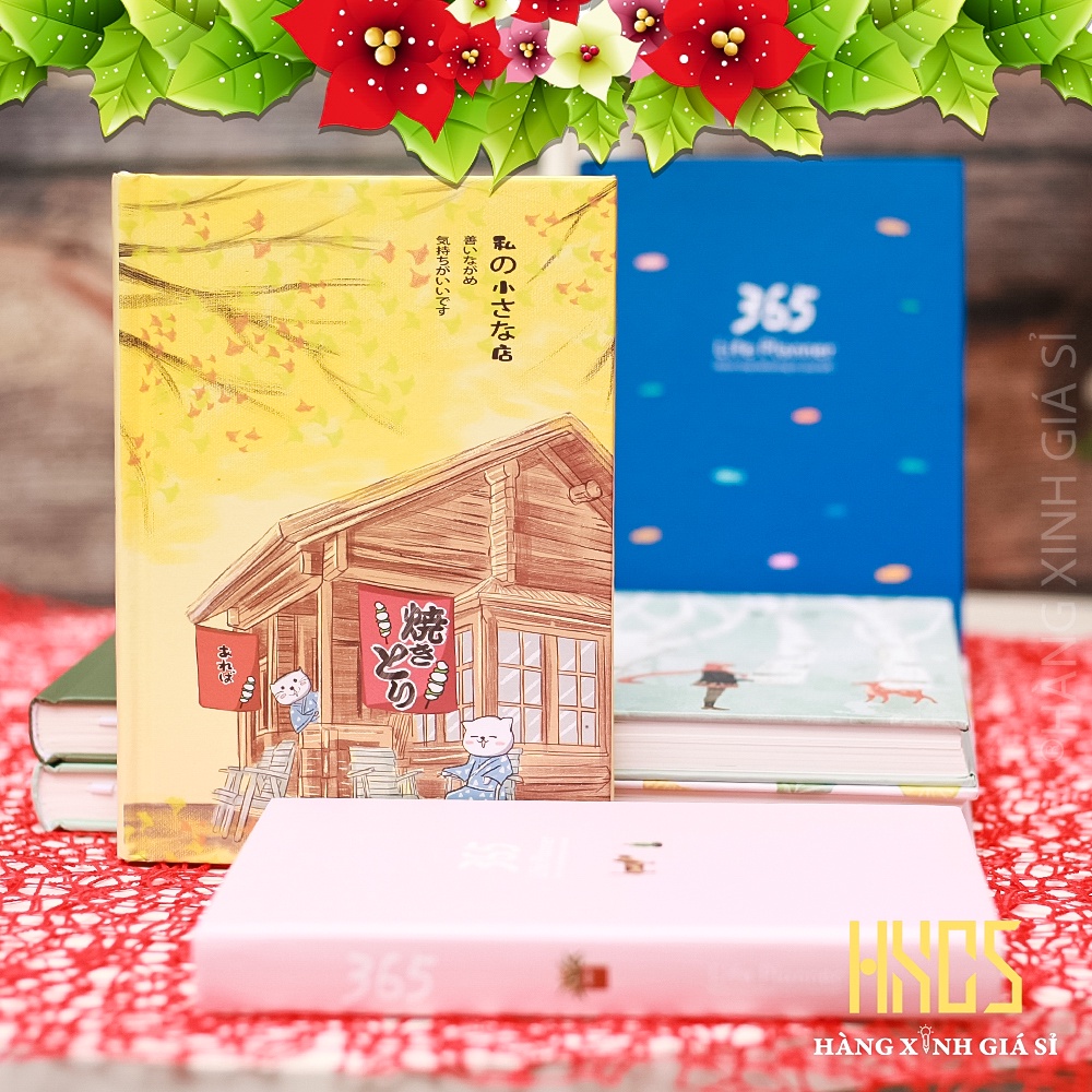 SỔ KẾ HOẠCH PLANNER 365 - GIẤY IN HÌNH DỄ THƯƠNG, Kích thước : 18x13 cm