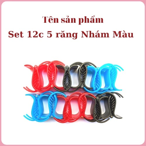 Set 12 kẹp càng cua nhựa nhám chống gãy siêu xinh cho nàng