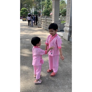 Đồ Lam Đi Chùa ### Nhật 1 Nút Lụa cao Cấp Bé Nử
