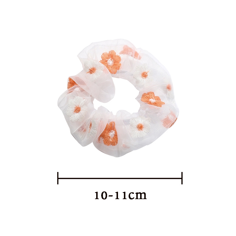 1pc Dây Buộc Tóc Thêu Hoa Xinh Xắn Dành Cho Nữ
