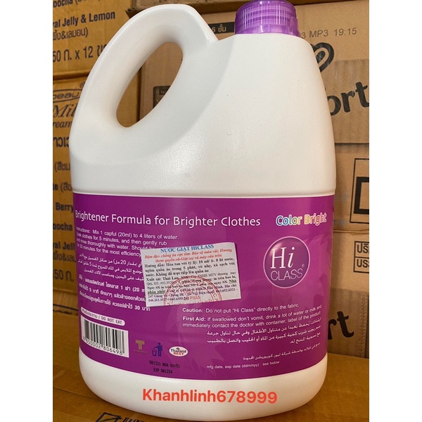 Can nước giặt Hi class 3500ml ( mầu tím )