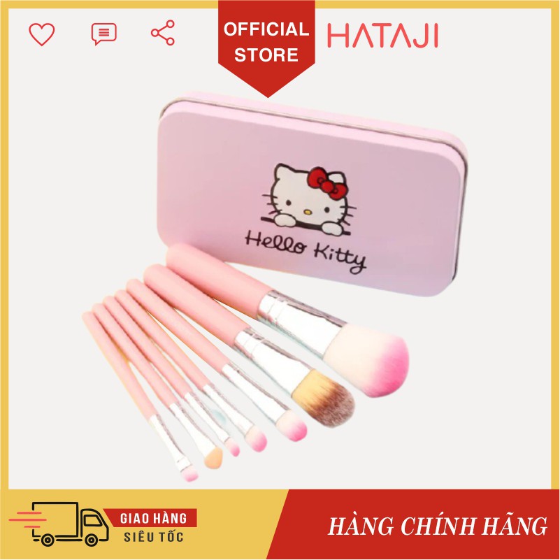 Cọ trang điểm nội địa trung Hello Kitty 7 món tiện dụng siêu Cute