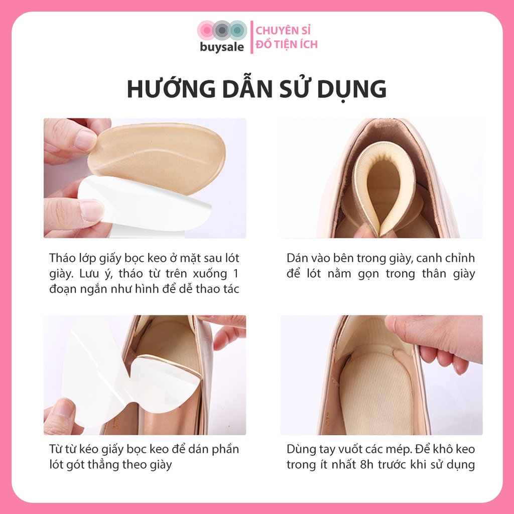 Lót giày cao gót chống rộng, chống trầy chất liệu mút EVA ép vải hạt silicone, giảm size cực êm chân -  BuySales - PK208