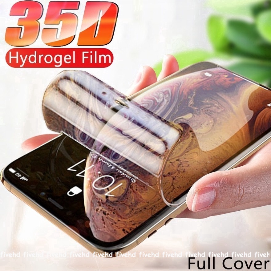 Miếng dán bảo vệ màn hình Hydrogel 35D cho Iphone SE 2020 13 12 11 Pro Max X Xs Max 8 7 6 6S Plus
