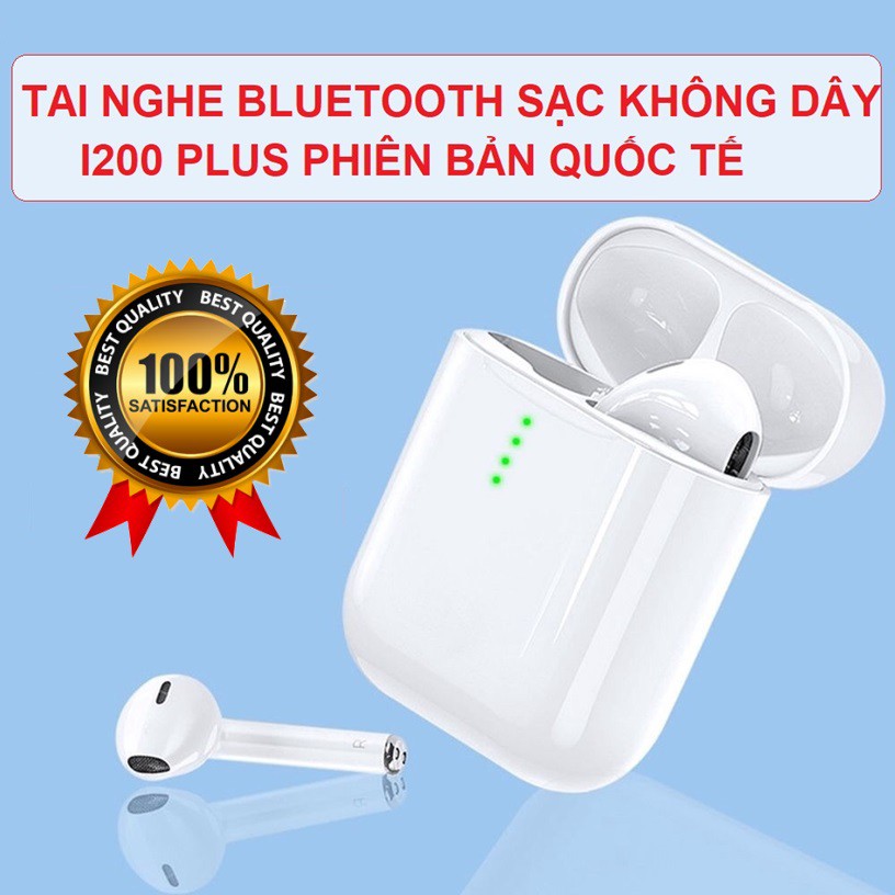 Tai nghe Bluetooth không dây I200 TWS điều khiển cảm biến âm thanh HIFI cho Android iOS