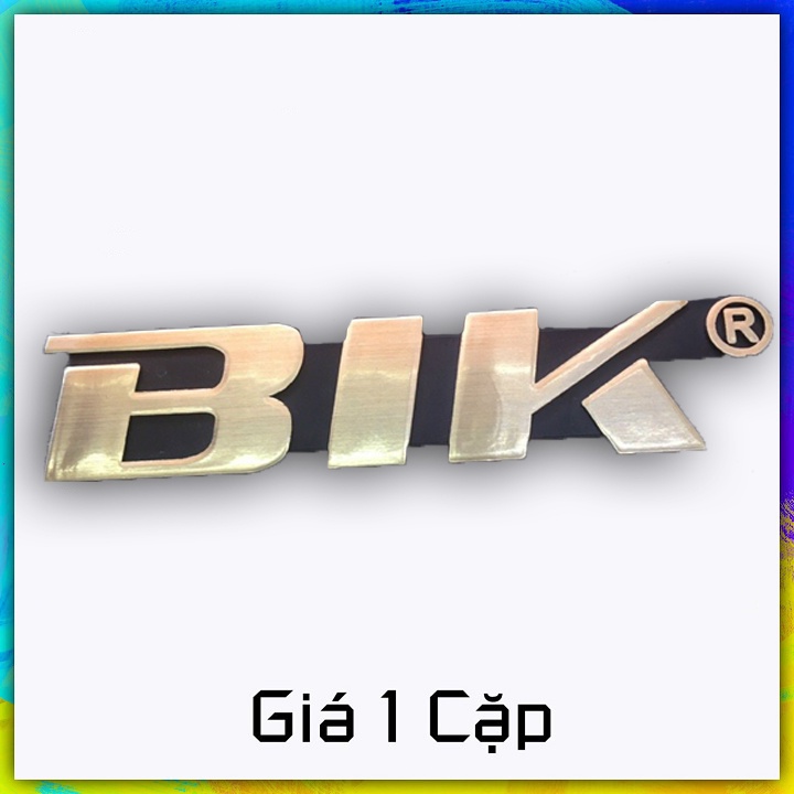 TEM LOA DÁN THÙNG LOGO BIK NHỰA CỨNG LOẠI TỐT 13,6cm x 3cm - GIÁ 1 CẶP