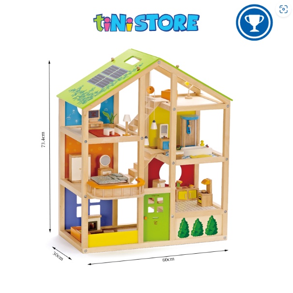 tiNiStore-Đồ chơi ngôi nhà bốn mùa (bao gồm nội thất) HAPE E3401