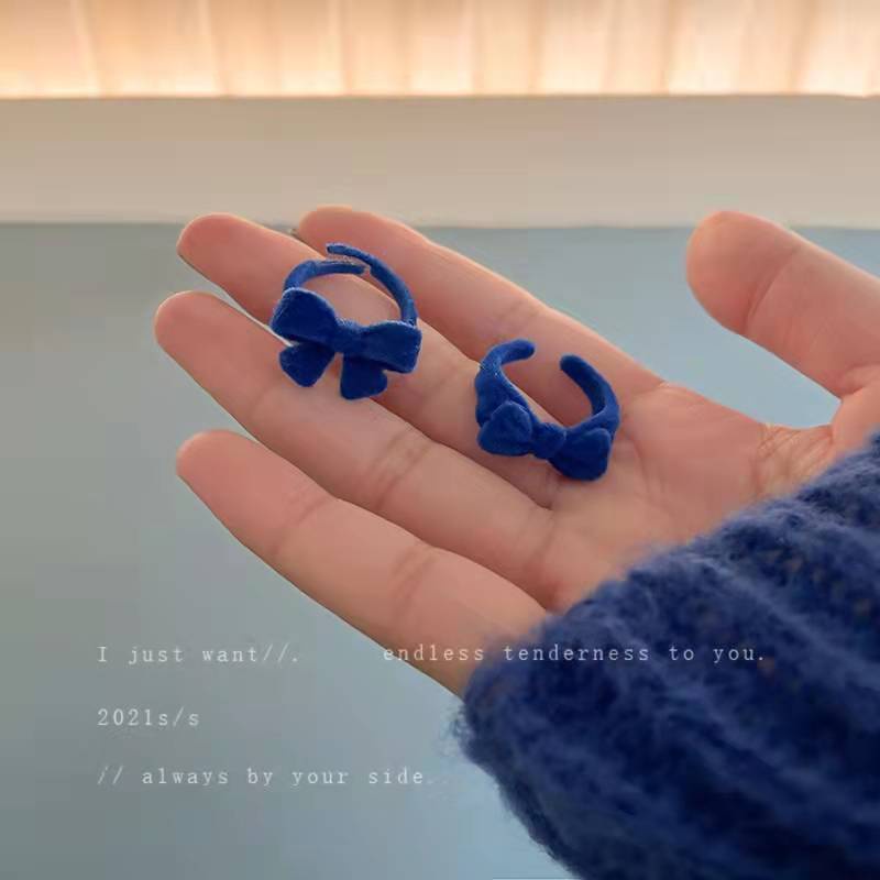 Set nhẫn đeo tay kim loại hình nơ xinh xắn cho nữ