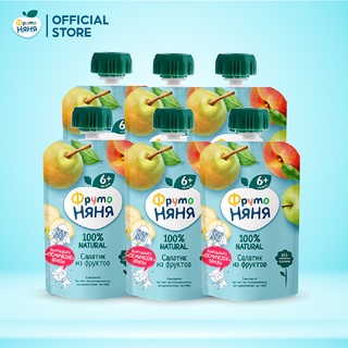 Combo 6 Gói Trái cây nghiền Salad Fruit Fruto Nyanya 90g/gói