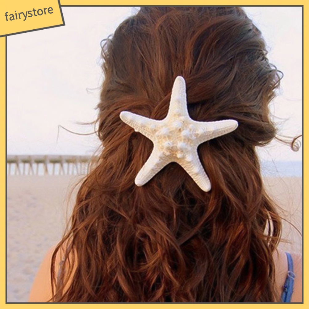 Kẹp Tóc Càng Cua Hình Sao Biển Tự Nhiên Cho Nữ