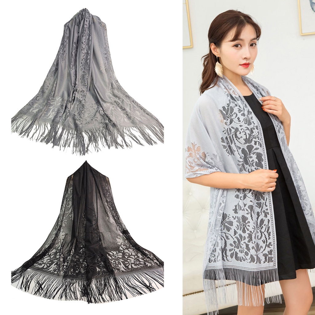 Khăn Choàng Ren Hoa Xinh Xắn Cho Nữ