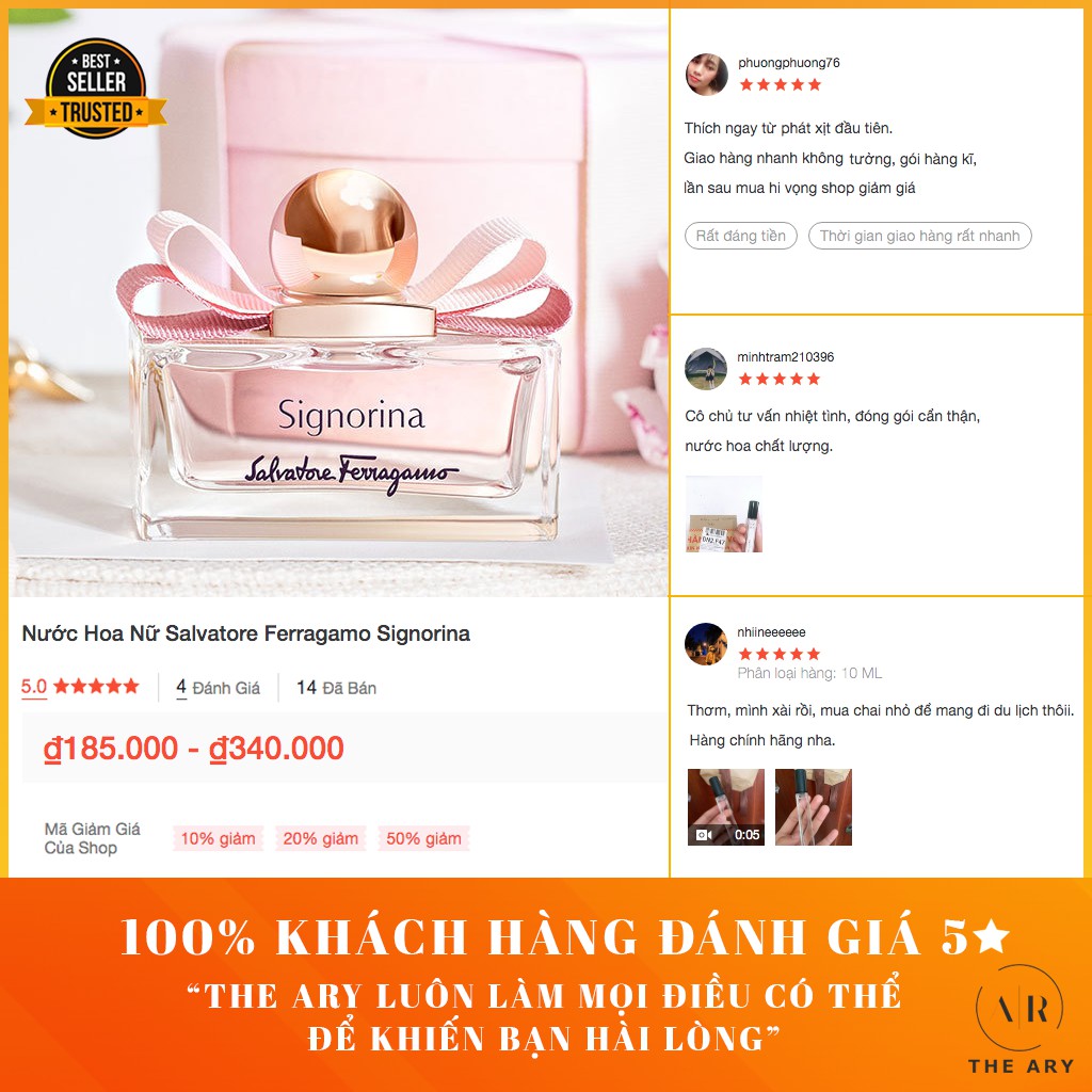 The Ary - Nước Hoa Nữ Salvatore Ferragamo Signorina | Thế Giới Skin Care