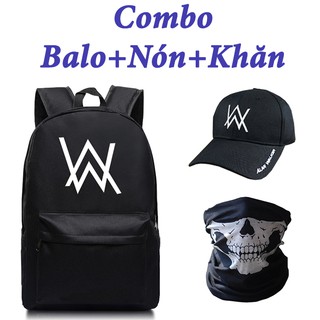 combo balo mũ khăn alan walker