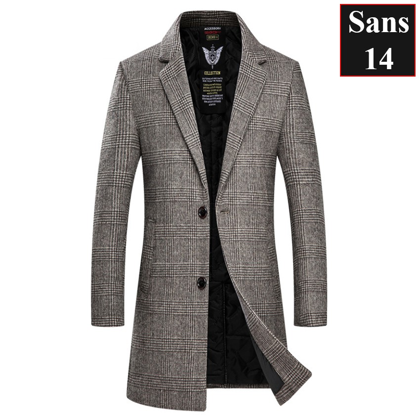 Áo khoác nam blazer dạ lót lông cừu Sans04 dáng ngắn dày mangto hàn quốc trần ...