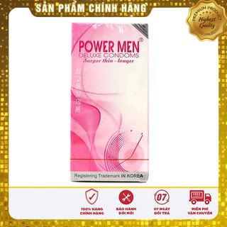 [Che Tên Khi Giao] Bao Cao Su Powermen Superthin Longer Siêu Mỏng, Kéo Dài Thời Gian Quan Hệ Hộp 12 Chiếc