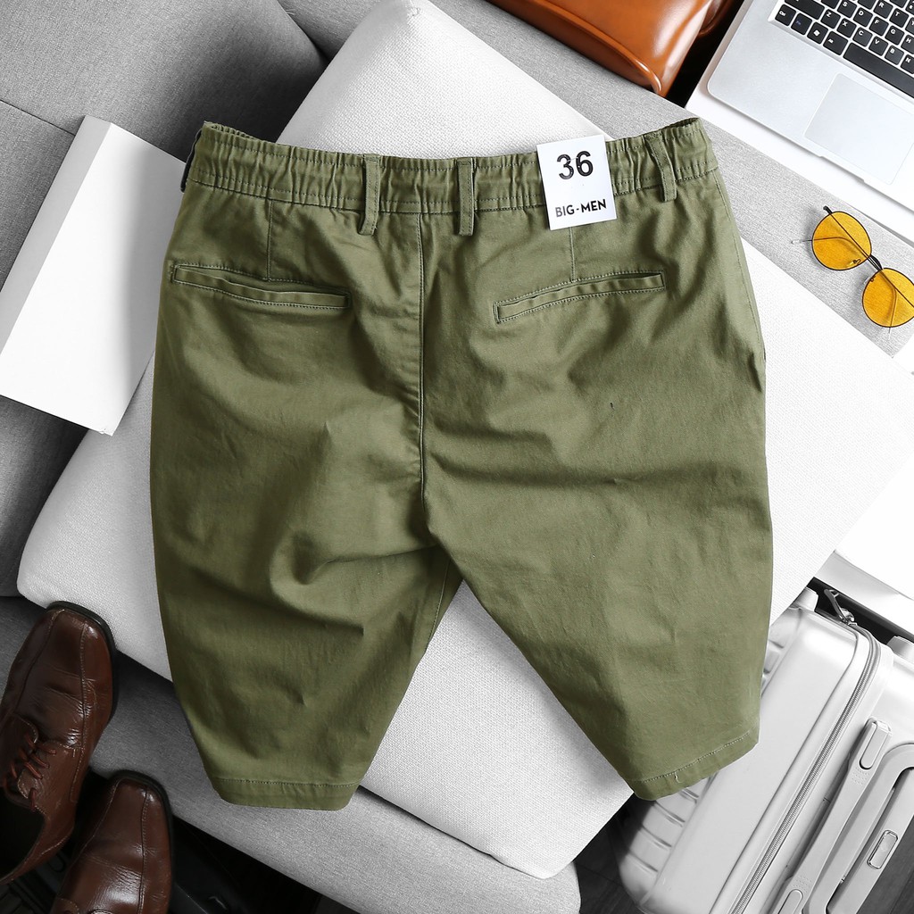 [bigsize < 120kg] Quần short kaki lưng thun đủ màu NoBrandKhaki