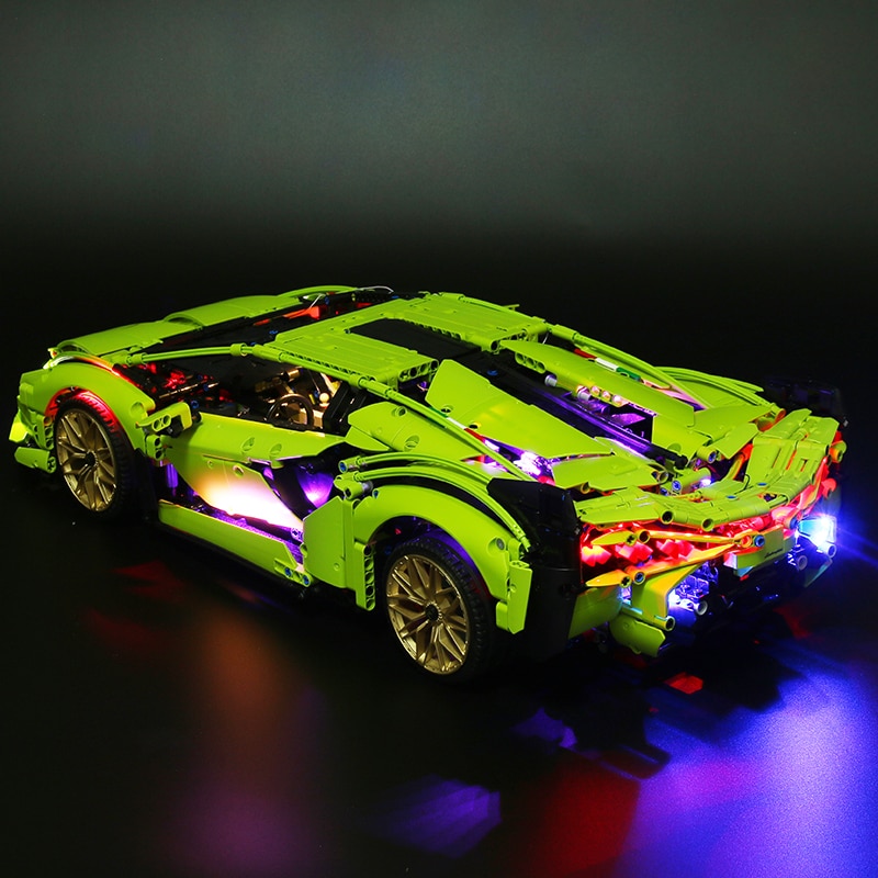 (only light included) (Chỉ có đèn )LED Lighting Kit For 42115 Technic Lamborghini SiáN FKP37 đèn của KJ003