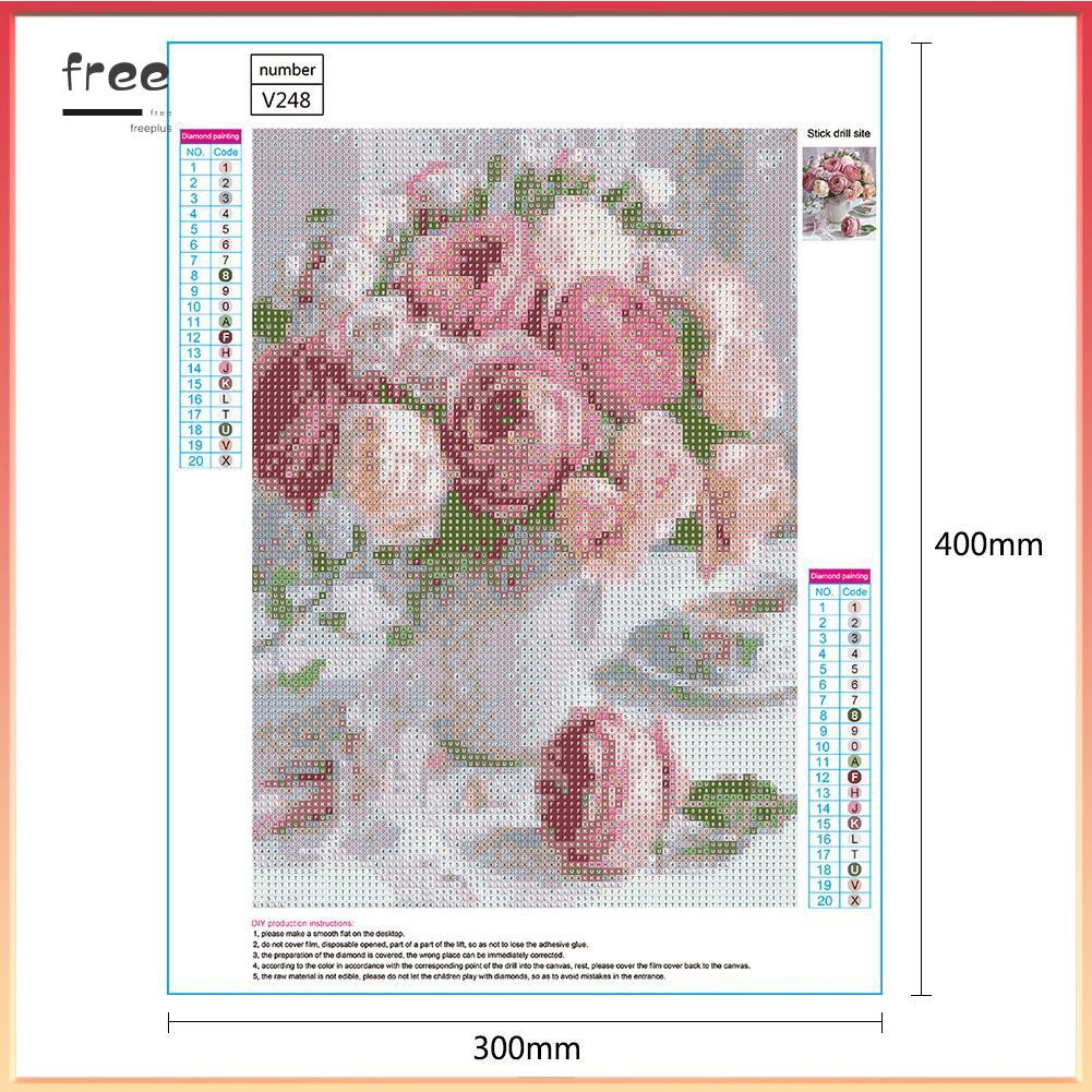 Bộ Tranh Đính Trang Trí Hình Hoa Hồng 5d Diy