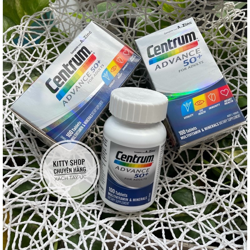 CENTRUM ADVANCE 50+ FOR ADULTS LỌ 100 VIÊN CHÍNH HÃNG