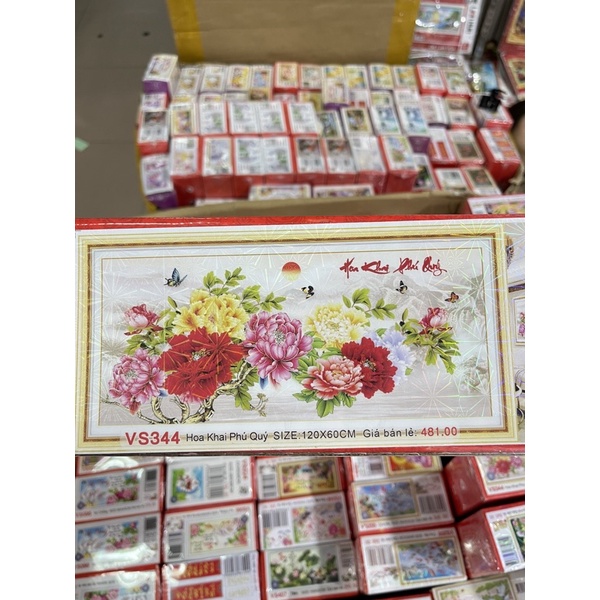Tranh Đính Đá Hoa Mẫu Đơn-Hoa Khai Phú Quý-Gia Hoà Vạn Sự Hưng Y8221,Y8219,Vs443,Lv408,Vs344,Vs452,Vs313