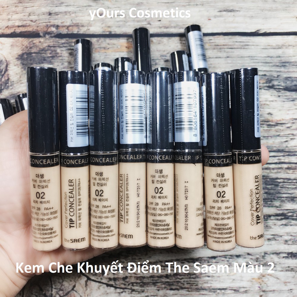 [Auth Hàn] Kem Che Khuyết Điểm The Saem Cover Perfection Tip Concealer màu 2.0 | BigBuy360 - bigbuy360.vn