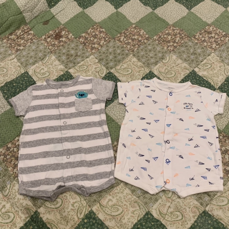 Body suit cộc tay Carter chất mềm mát hàng si tuyển cho bé trai 0-3M