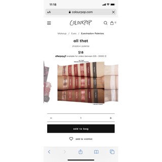 BẢNG PHẤN MẮT COLOURPOP THAT ALL