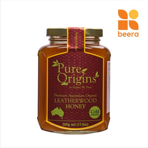 [Top 3  Doanh thu T12 ] Mật Ong Nguyên Chất Leatherwood Pure Origins Beera hỗ trợ giảm ho, tiêu đờm, an thần(500g)