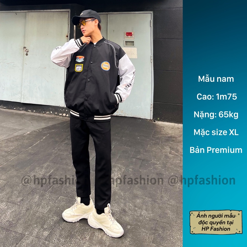 Áo bomber Varsity Jacket form rộng StudiaOne vải dù ❤️ Áo khoác bóng chày chống nắng dáng Unisex nam nữ D10 - Happy Stye