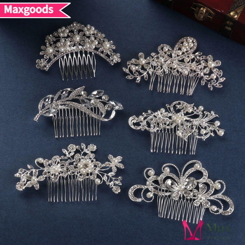 Lược Cài Tóc Hình Hoa Lá Cho Cô Dâu