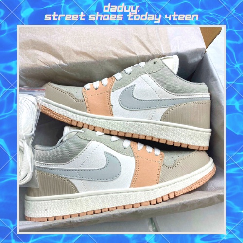 Milan mix màu đào kem dương cổ thấp unisex nam nữ kèm dây phụ đủ size 36->43, Box, Bill ||daduy||sneaker-giày da-dép||