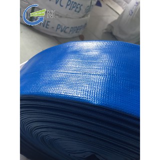 Ống bạt cốt dù D65, ống tải nước, tải cát sỏi, trộn beetong,... hàng siêu bền màu xanh, tím,..., 50m/ cuộn