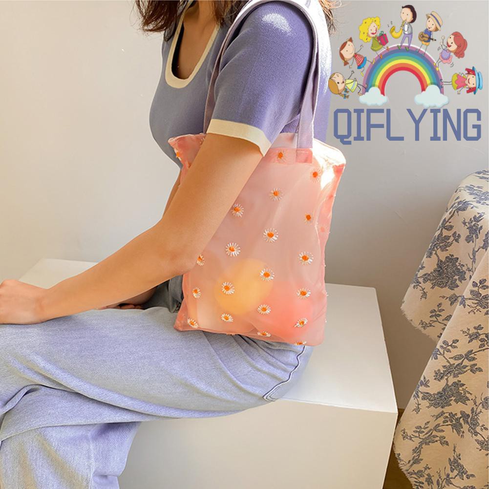 Túi Xách Lưới Đính Hoa Thời Trang Nữ Tính