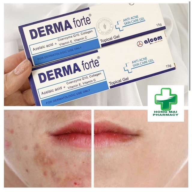 [CHÍNH HÃNG] Gel giảm mụn, ngừa thâm Derma Forte 15g - Chính hãng tại hiệu thuốc