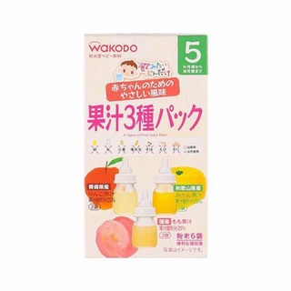 Trà tan hoa quả Wakodo 5M+ (táo, đào, cam)
