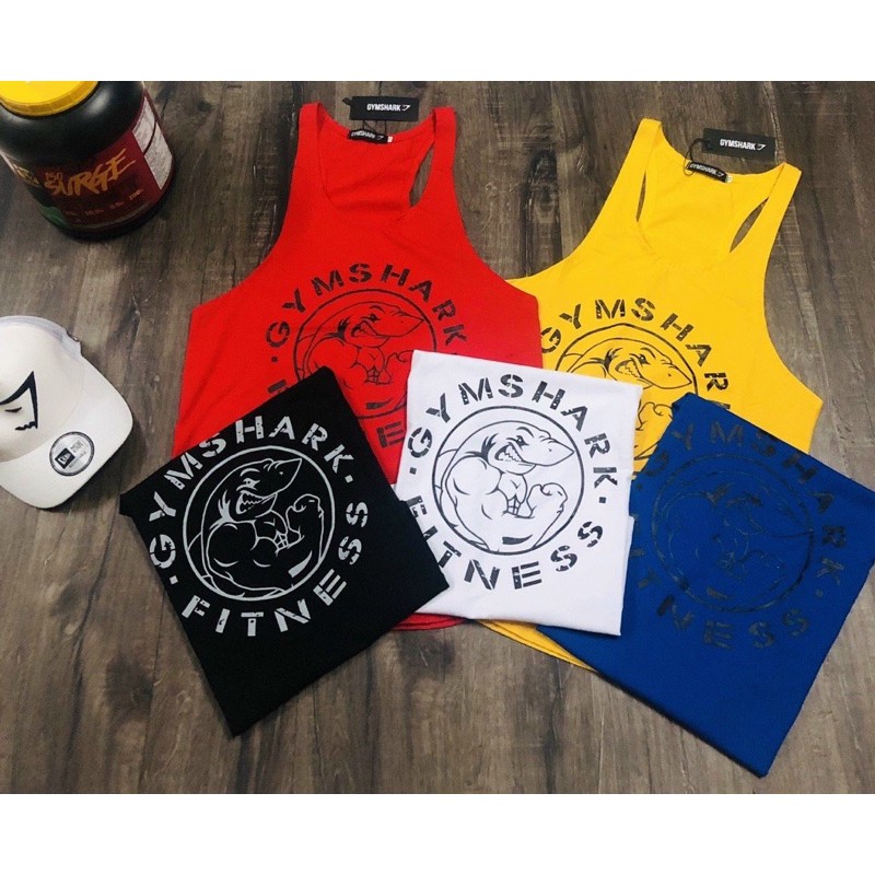 ÁO BA LỖ GYMSHARK LOGO TRÒN - ÁO TANKTOP TẬP GYM CAO CẤP THUN COTON MÁT MẺ