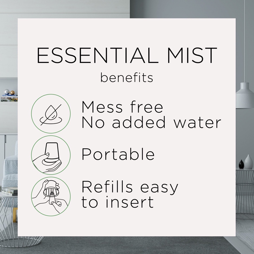 Máy xông tinh dầu dùng Pin Air Wick Essential Mist nhiều hương tinh dầu [Hàng Mỹ]