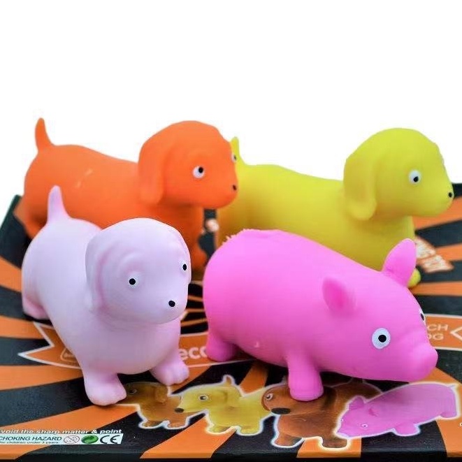 Heo hồng Dẻo xả stress Heo Hồng mềm dẻo siêu kute-đồ chơi squishy Chó Pug sillicon Chó Pug Kéo Dài Cute