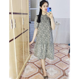 Đầm bầu thời trang thiết kế MB316 chất lụa hàn freesize từ 45 đến 70kg
