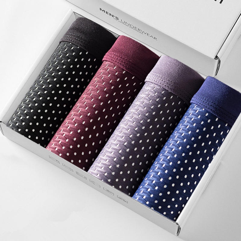 Bộ 4 Quần Lót Boxer Plus Size Cho Nam