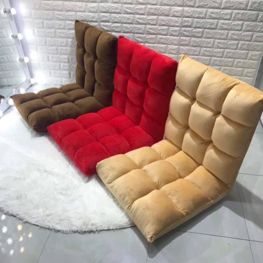 Ghế lười Tatami tựa lưng ngồi bệt nhật bản vỏ bọc nhung cao cấp với 5 nấc ngả thoải mái sử dụng với các tư thế ngồi nằm | BigBuy360 - bigbuy360.vn