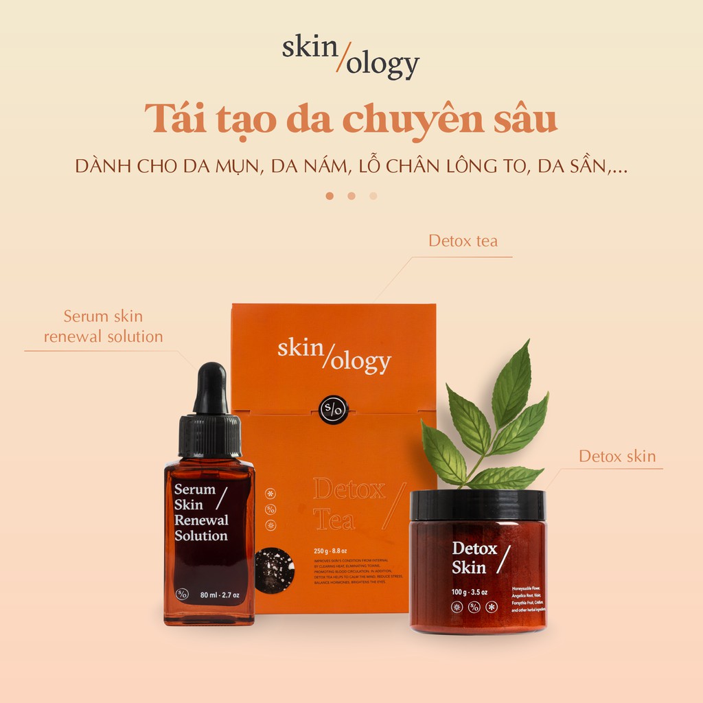 GIẢI PHÁP NGỪA MỤN NÁM SẸO RỖ TÁI TẠO LÀN DA MỚI SKIN RENEWAL SOLUTION BẰNG THẢO DƯỢC DÀNH CHO MỌI LOẠI DA